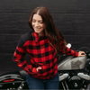 MotoGirl MotoGirl Jessie Flannel Jacket Red - Thumbnail 6