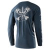 Troy Lee Designs Troy Lee Designs Pistonbone LS T-Shirt Navy Heather - Thumbnail 2