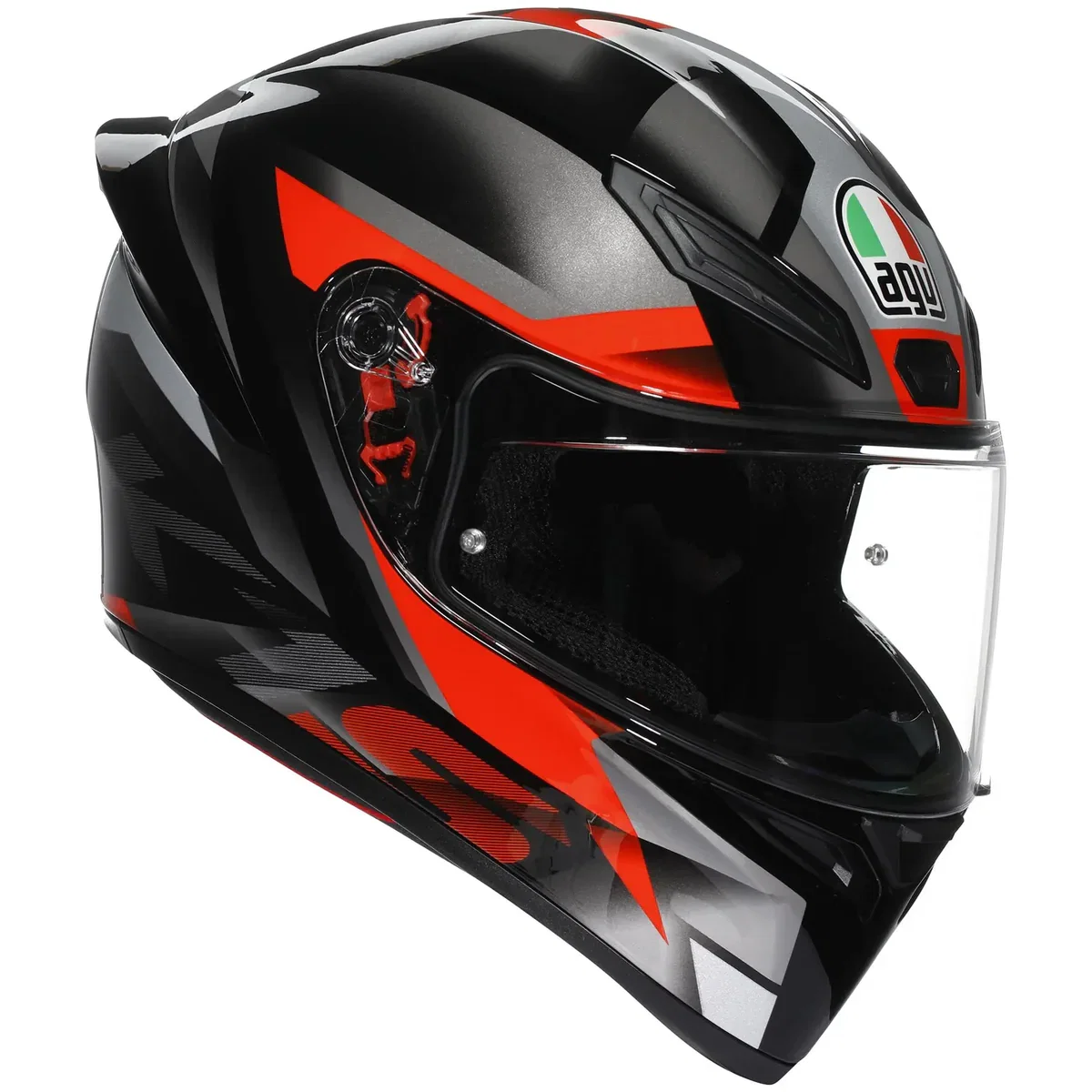 AGV K1-S Fastlap Helmet - Black/Grey/Red - FREE Delivery | J&S