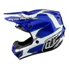 Troy Lee Designs Troy Lee Designs SE4 Polyacrylite Helmet Matrix Blue - Thumbnail 3