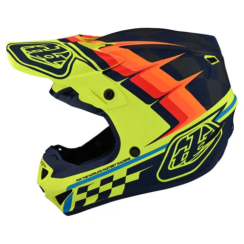 Troy Lee Designs Troy Lee Designs SE4 Polyacrylite Helmet Warped Yellow