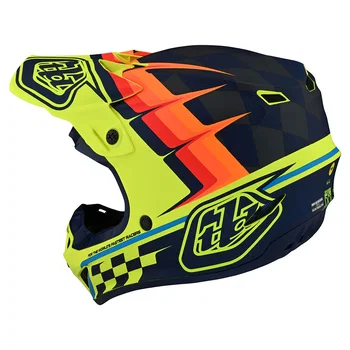 Troy Lee Designs Troy Lee Designs SE4 Polyacrylite Helmet Warped Yellow