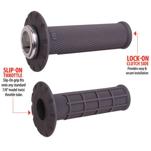 Odi Universal Lock-On Grip Set Half-Waffle Graphite