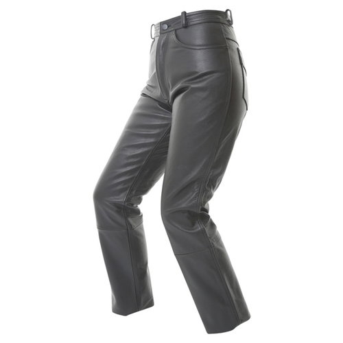IXS Lagos Ladies Black Leather Motorcycle Jeans Riding crouch                                                                                                                                                                                                  