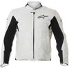Alpinestars Sp-1 White Leather Motorcycle Jacket Front                                                                                                                                                                                                         