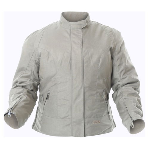 IXS Sarah Ladies Beige Waterproof Textile Motorcycle Jacket Front                                                                                                                                                                                              
