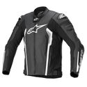 Missile V2 Leather Jacket Black White