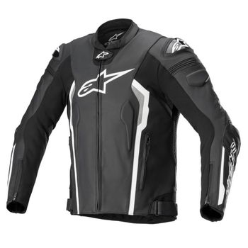 Missile V2 Leather Jacket Black White