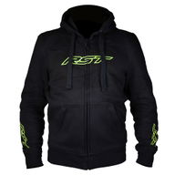 Urban Zip Mens Textile Hoodie Black Fluo Yellow
