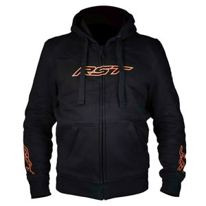 RST Urban Zip Mens Textile Hoodie Black Red