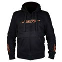 Urban Zip Mens Textile Hoodie Black Red