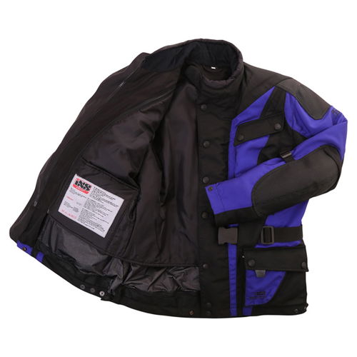 IXS Cobra Mens Black Blue Textile Motorcycle Jacket Inside                                                                                                                                                                                                     