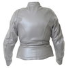 IXS Sally Ladies Silver Leather Motorcycle Jacket Back                                                                                                                                                                                                         