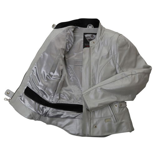 IXS Sally Ladies Silver Leather Motorcycle Jacket Inside                                                                                                                                                                                                       