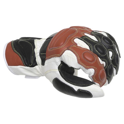 Texport Devil White Red Black Motorcycle Gloves Knuckle                                                                                                                                                                                                        