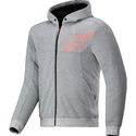 Chrome V2 Sport Hoodie Grey Heather Red Fluo