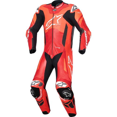 Alpinestars GP Plus V4 Sprint 1pc Suit Red Fluo Mid Red White