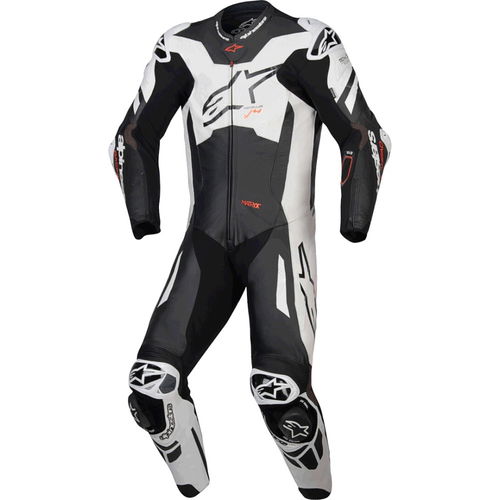 Alpinestars GP Plus V4 Sprint 1pc Suit Black White Red Fluo
