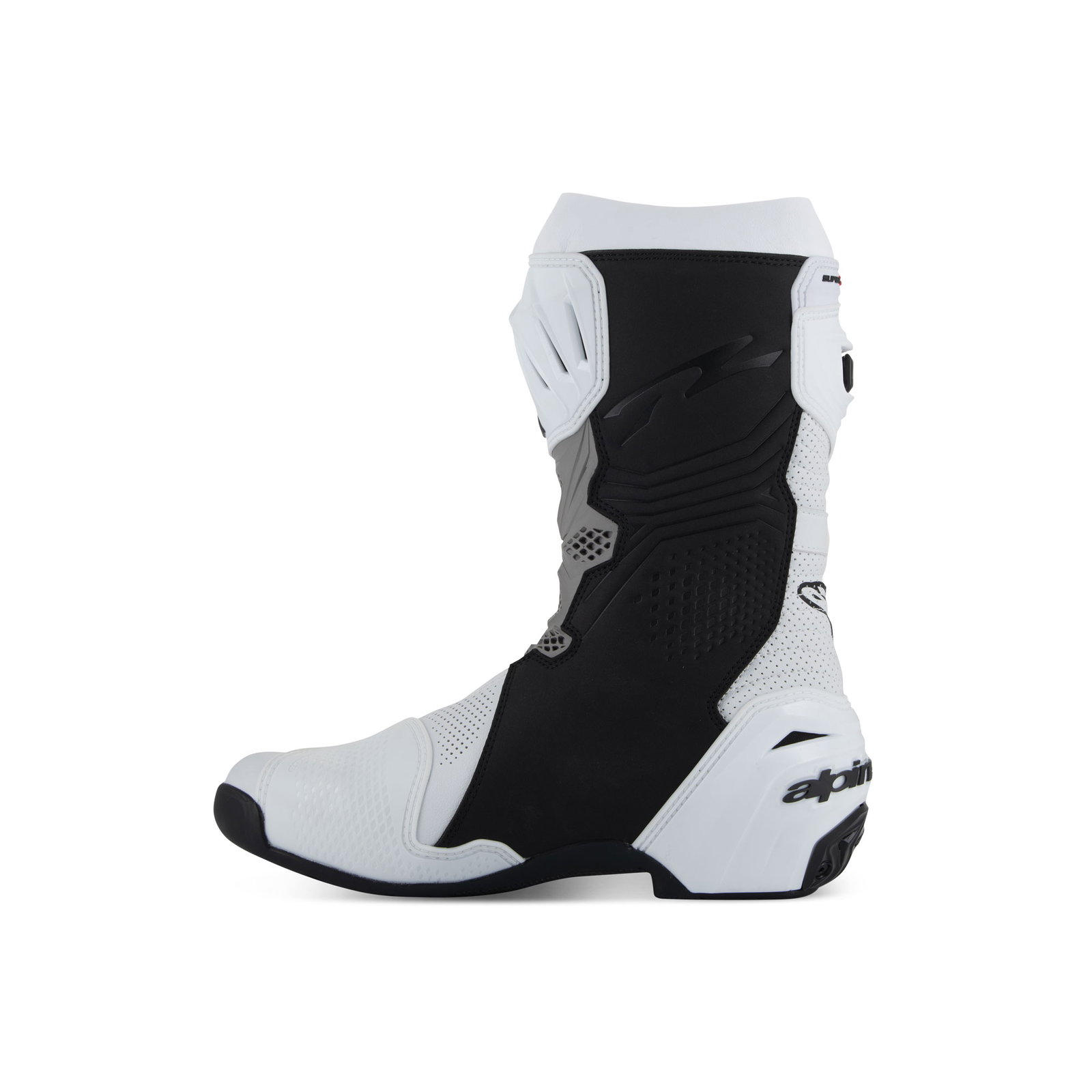 Alpinestars Supertech R Vented Boots White Mid Grey Black | J&S