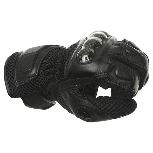 J&S Mesh Black Motorcycle Gloves Knuckle                                                                                                                                                                                                                       