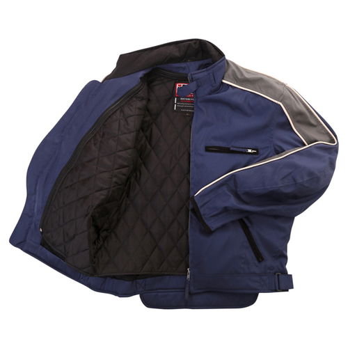 IXS Zebu Mens Blue Grey Textile Motorcycle Jacket Inside                                                                                                                                                                                                       