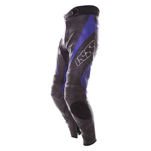 IXS Venom Black Blue Leather Motorcycle Jeans Side                                                                                                                                                                                                             