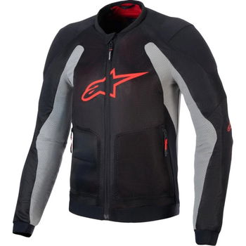 Alpinestars Troop-Air Jacket Black Ash Gray Bright Red