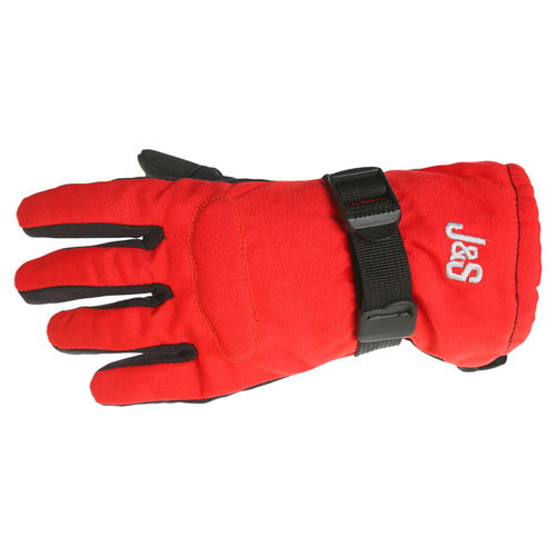 J&S Boy Racer Red Black Motorcycle Gloves Back                                                                                                                                                                                                                 