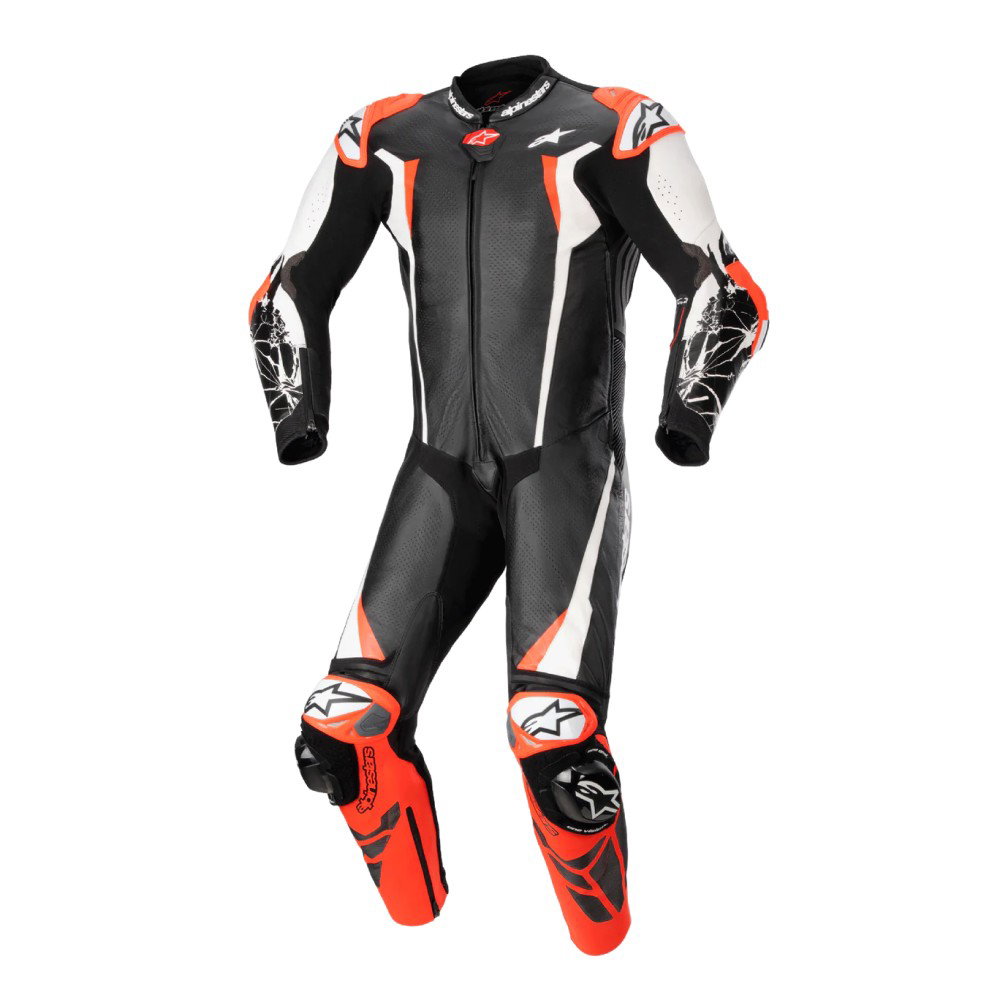 Dainese Assen One Piece Suit - Black/White/Red - FREE Delivery