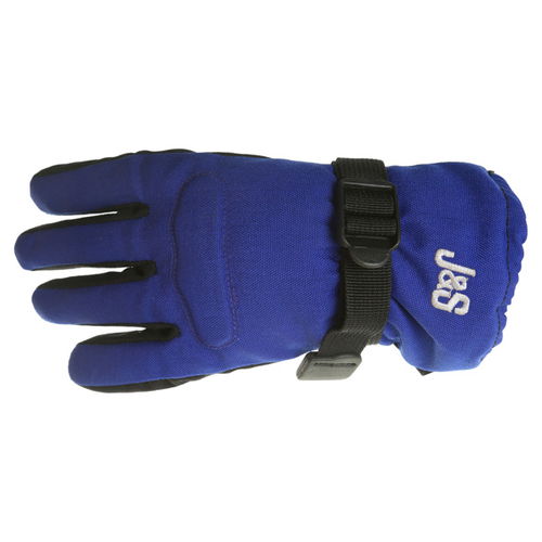 J&S Boy Racer Blue Black Motorcycle Gloves Back                                                                                                                                                                                                                
