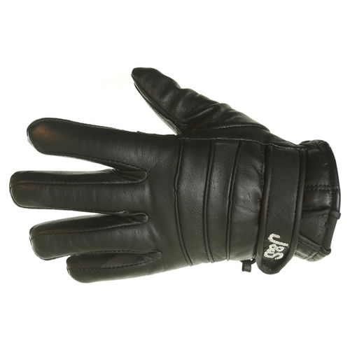 J&S Boy Cruiser Black Motorcycle Gloves Back                                                                                                                                                                                                                   