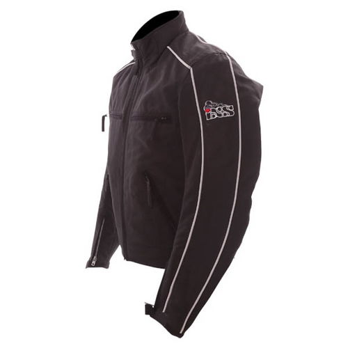 IXS Retro Black White Textile Motorcycle Jacket Side                                                                                                                                                                                                           