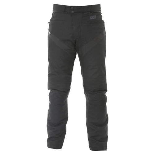 IXS Tengai Mens Black Textile Motorcycle Trousers Front                                                                                                                                                                                                        