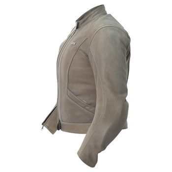 IXS Gina Ladies Tan Leather Motorcycle Jacket Side                                                                                                                                                                                                             