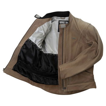 IXS Gina Ladies Tan Leather Motorcycle Jacket Inside                                                                                                                                                                                                           