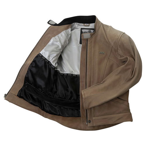 IXS Gina Ladies Tan Leather Motorcycle Jacket Inside                                                                                                                                                                                                           