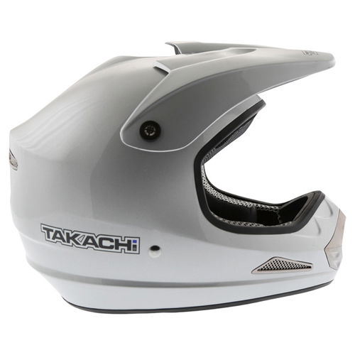 Takachi TK70 Silver Helmet Right Side                                                                                                                                                                                                                          