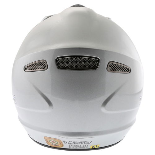 Takachi TK70 Silver Helmet Back                                                                                                                                                                                                                                