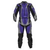 IXS Firebird Mens Blue Black Leather Motorcycle Suit Front                                                                                                                                                                                                     