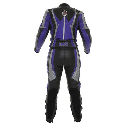IXS Firebird Mens Blue Black Leather Motorcycle Suit Back                                                                                                                                                                                                      