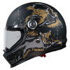 Frank Thomas Frank Thomas YM-833 Predator Helmet Skull Black Gold - Thumbnail 5