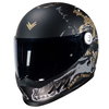 Frank Thomas Frank Thomas YM-833 Predator Helmet Skull Black Gold - Thumbnail 1
