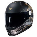 YM-833 Predator Helmet Skull Black Gold
