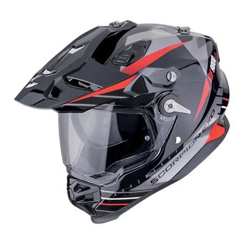 Scorpion ADF-9000 Feat Helmet Black Silver Red