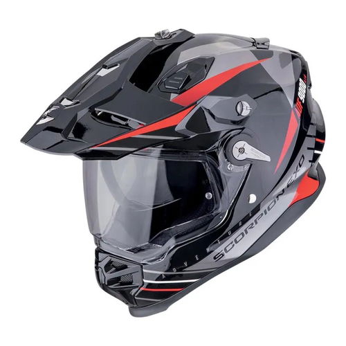 Scorpion ADF-9000 Feat Helmet Black Silver Red