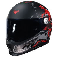 YM-833 Predator Helmet Skull Black Red