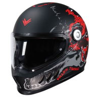 YM-833 Predator Helmet Skull Black Red
