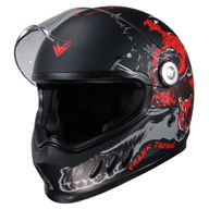 YM-833 Predator Helmet Skull Black Red