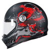 Frank Thomas Frank Thomas YM-833 Predator Helmet Skull Black Red - Thumbnail 5