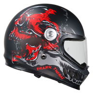 YM-833 Predator Helmet Skull Black Red